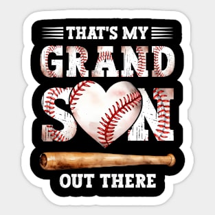 That's My Grandson Out There Baseball Grandma Mother's Day Sticker